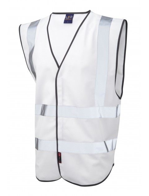 Leo Pilton Reflective Waistcoat - White Clothing